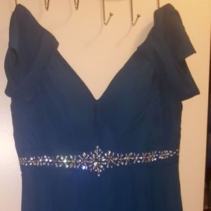 Teal Floor Length Dress